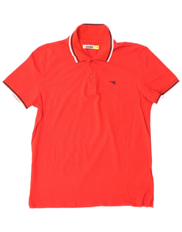 DIADORA Herren-Poloshirt aus mittelroter Baumwolle