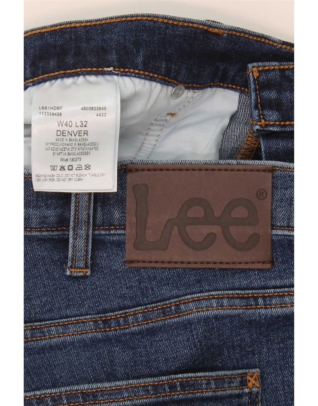 Lee Herren Denver Bootcut Jeans W40 L32 Blaue Baumwolle