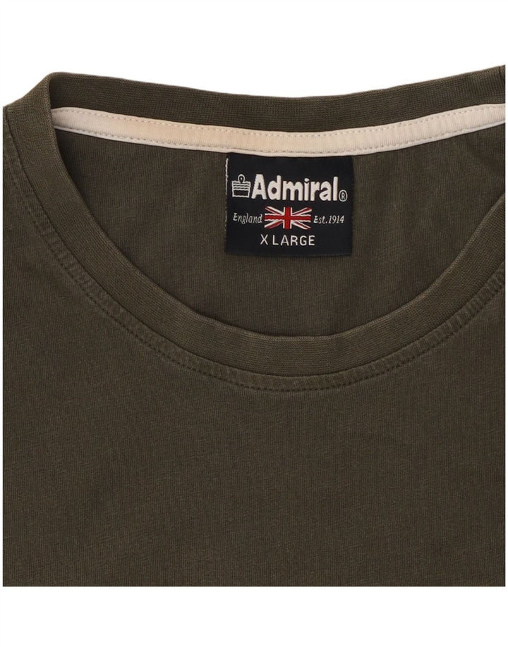 ADMIRAL Herren-T-Shirt mit Grafik, XL, Khaki, Blumenmuster