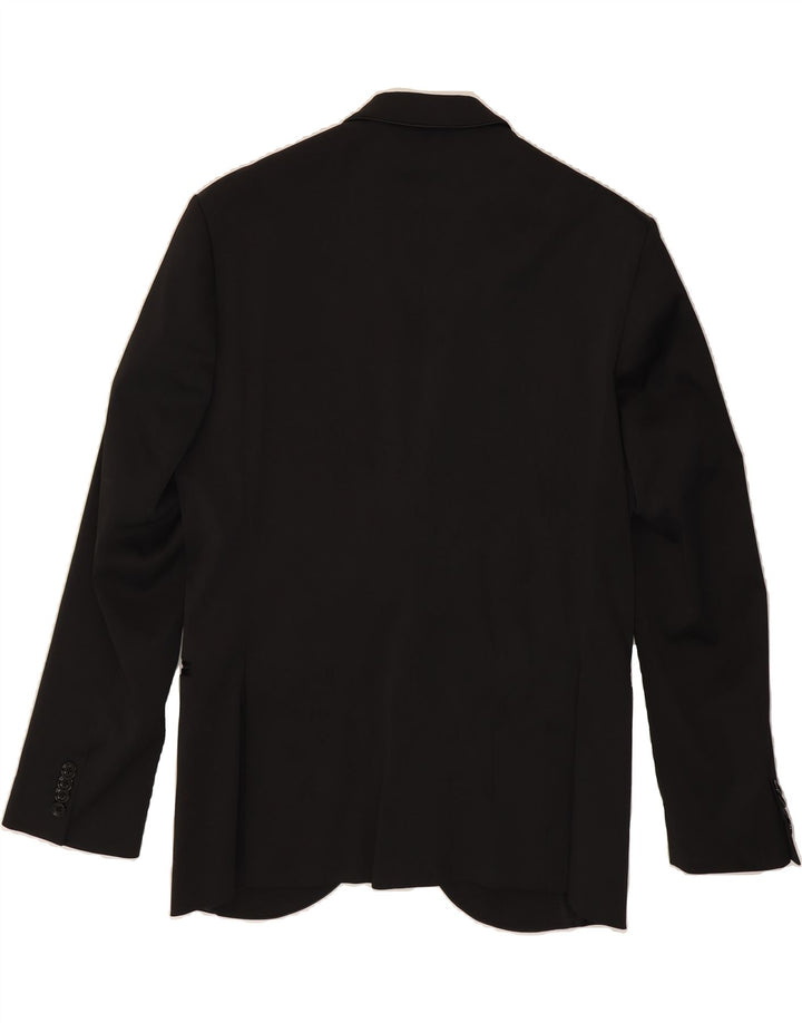 HAVANA & CO Herren-Blazerjacke mit 2 Knöpfen, IT 48, Mittelschwarzes Polyester