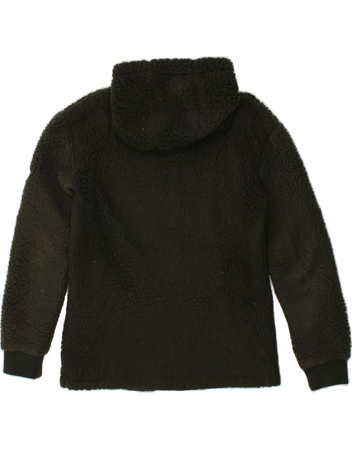 BEAR Womens Hooded Fleece Jacket UK 14 Large Khaki Polyester Vintage Bear and Second-Hand Bear from Messina Hembry 