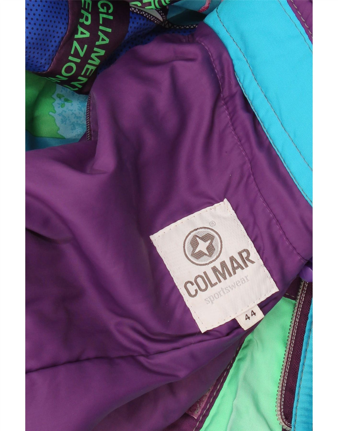 COLMAR Herren-Skijacke mit lockerer Passform und Kapuze, Größe 44, XS, Blau, Farbblock