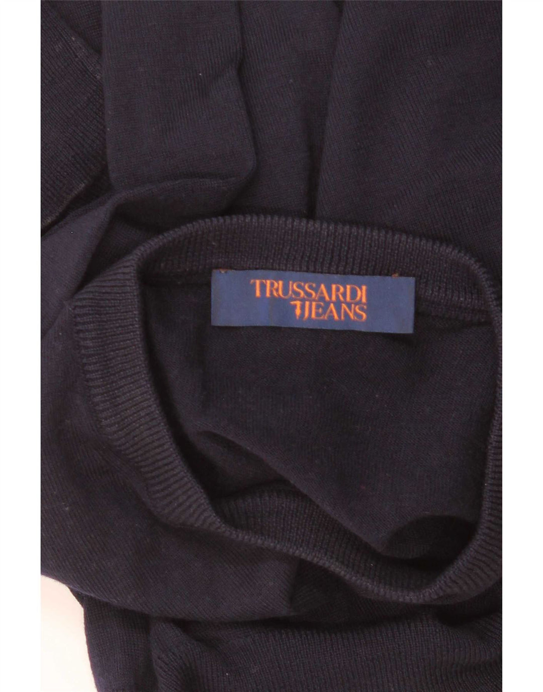 Trussardi Herren-Pullover mit Rundhalsausschnitt, Größe S, Marineblau