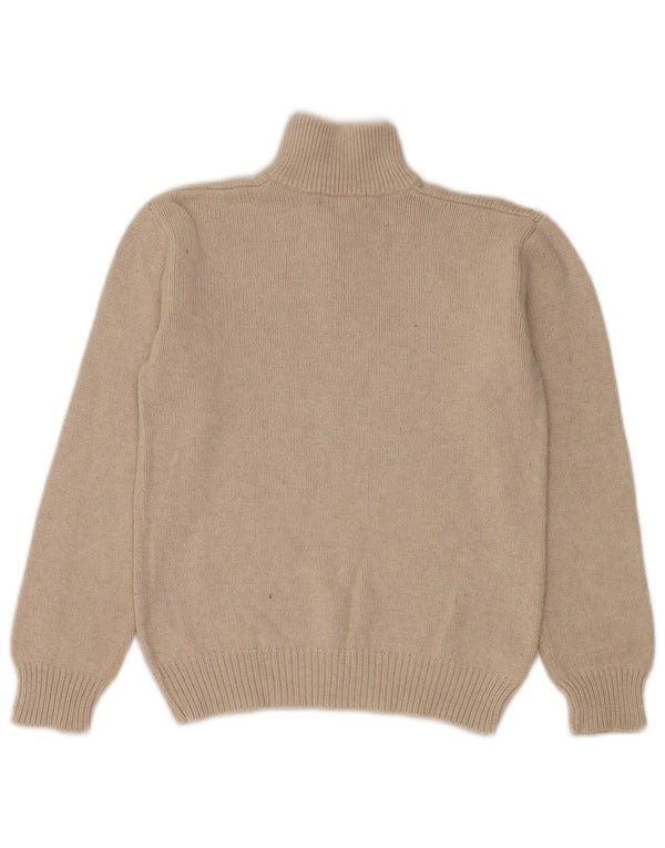 Polo Ralph Lauren Jungen-Pullover mit Reißverschluss am Hals, 10–11 Jahre, mittelgroß, gebrochenes Weiß