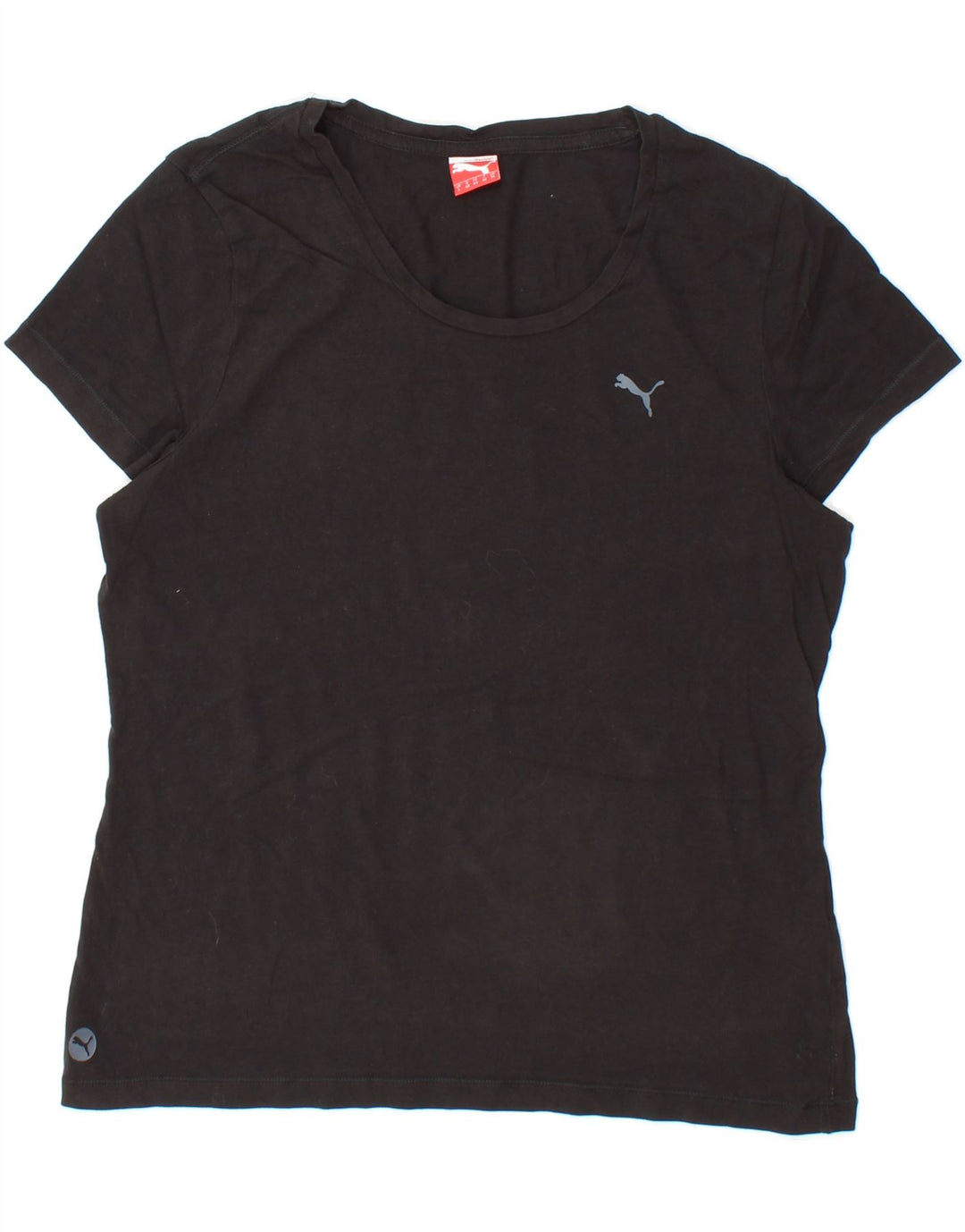 PUMA Womens T-Shirt Top UK 14 Medium  Black Cotton Vintage Puma and Second-Hand Puma from Messina Hembry 