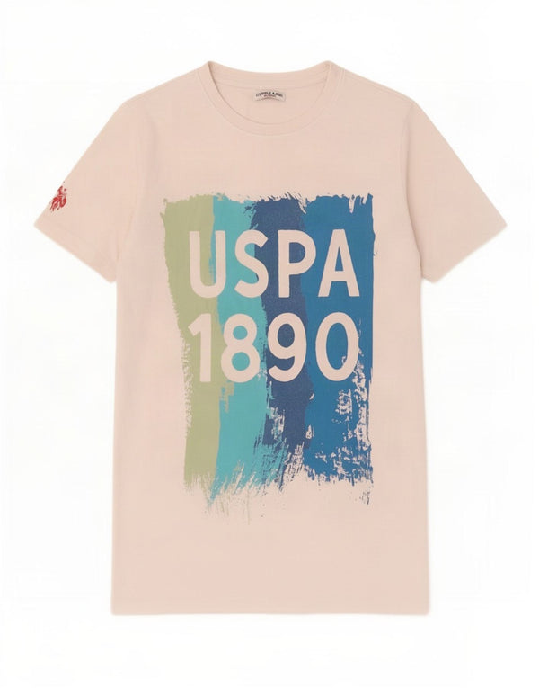 U.S. Polo Assn. Grafik-T-Shirt für Jungen, 14–15 Jahre, weiße Baumwolle