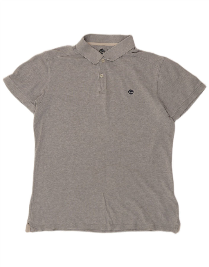 TIMBERLAND Herren Slim Fit Poloshirt mittelgraue Baumwolle