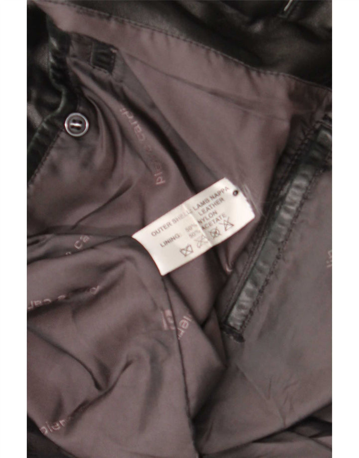 Pierre Cardin Herren Lederjacke UK 40 Large Schwarz