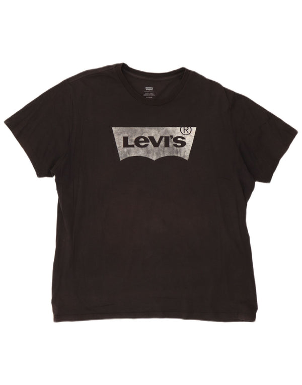 Levi's Damen-T-Shirt mit Grafik, UK 18, XL, schwarze Baumwolle