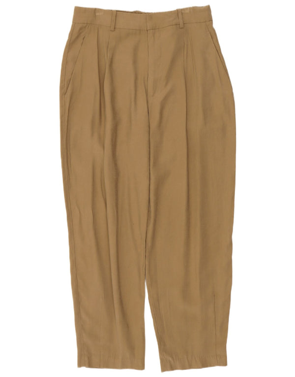 Zara Damen Pegged Chino Hose Medium W28 L26 Khaki Viskose