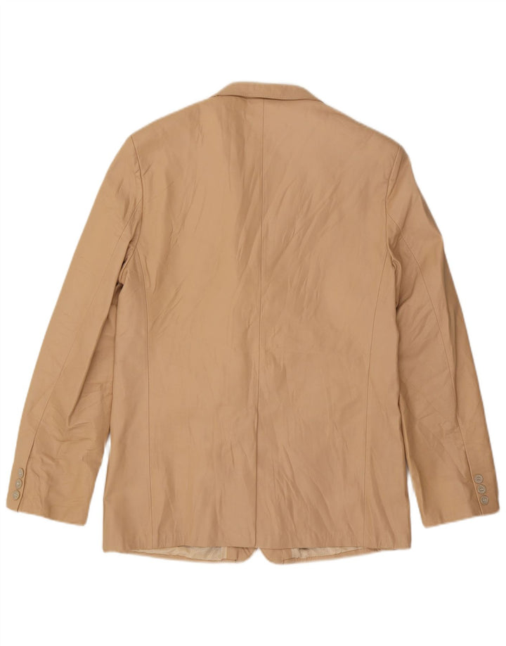 Vintage Damen 2-Knopf-Blazerjacke UK 14 Mittelbeige