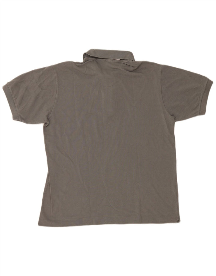 Lacoste Herren-Poloshirt, Größe 4, mittelgraue Baumwolle