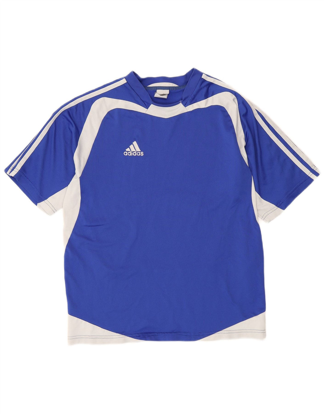 Adidas Herren Climalite T-Shirt Top Mittelblaues Colourblock-Polyester