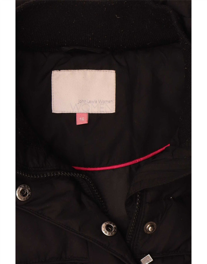 John Lewis Wattierte Damenweste UK 16 Large Schwarz Polyester