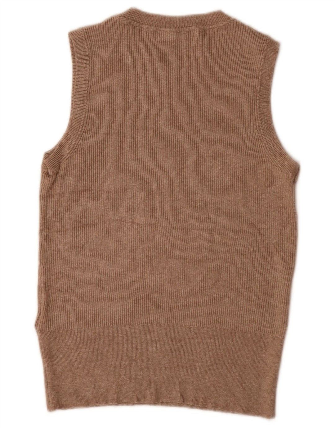 Marks & Spencer Damen Weste Tank Top UK 16 Large Braune Viskose