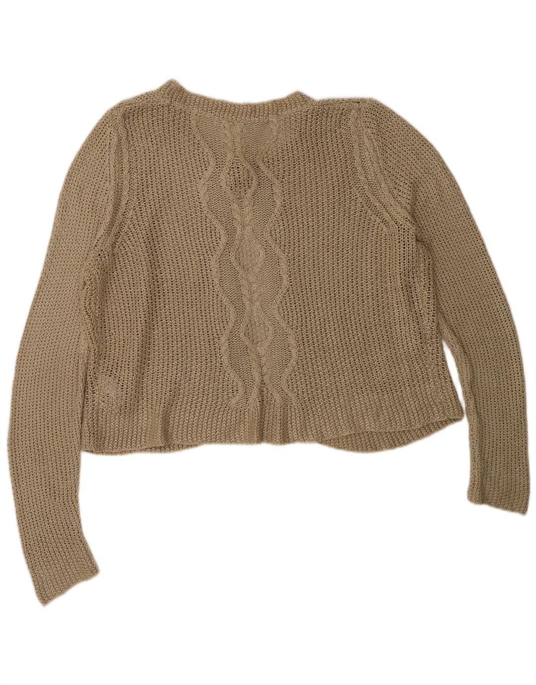 Marks & Spencer Damen-Strickjacke in Übergröße, Gr. 40, Beige, Acryl