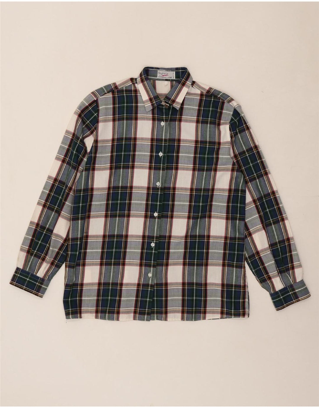 EMMANUEL SCHVILI Mens Flannel Shirt Medium Green Check Vintage Emmanuel Schvili and Second-Hand Emmanuel Schvili from Messina Hembry 