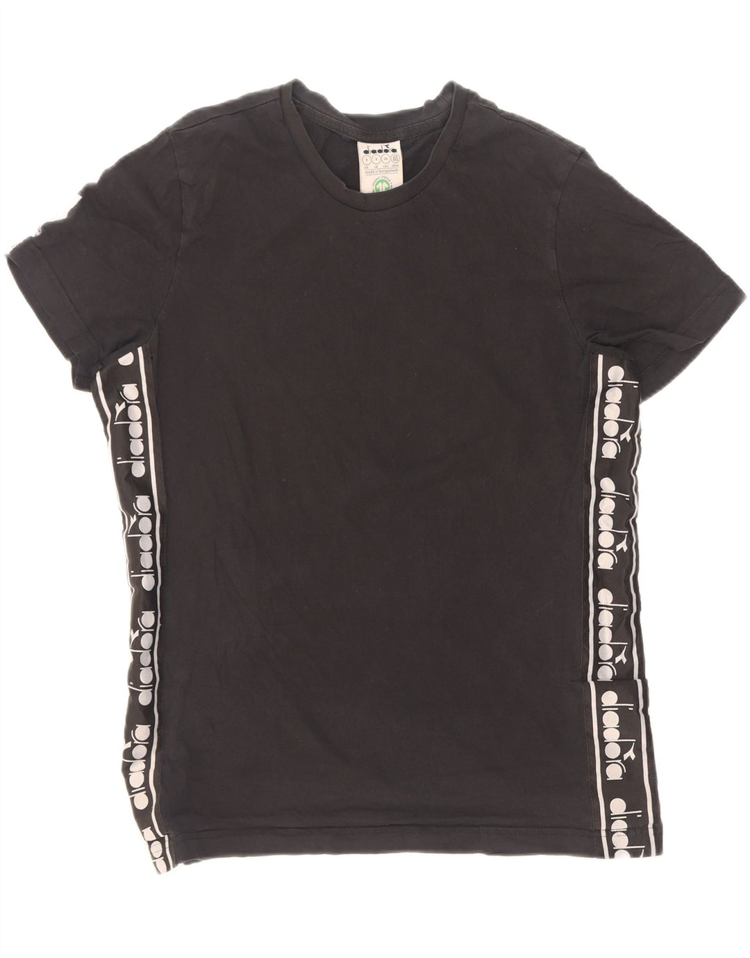 Diadora Herren T-Shirt mit Grafik, Größe S, Schwarz