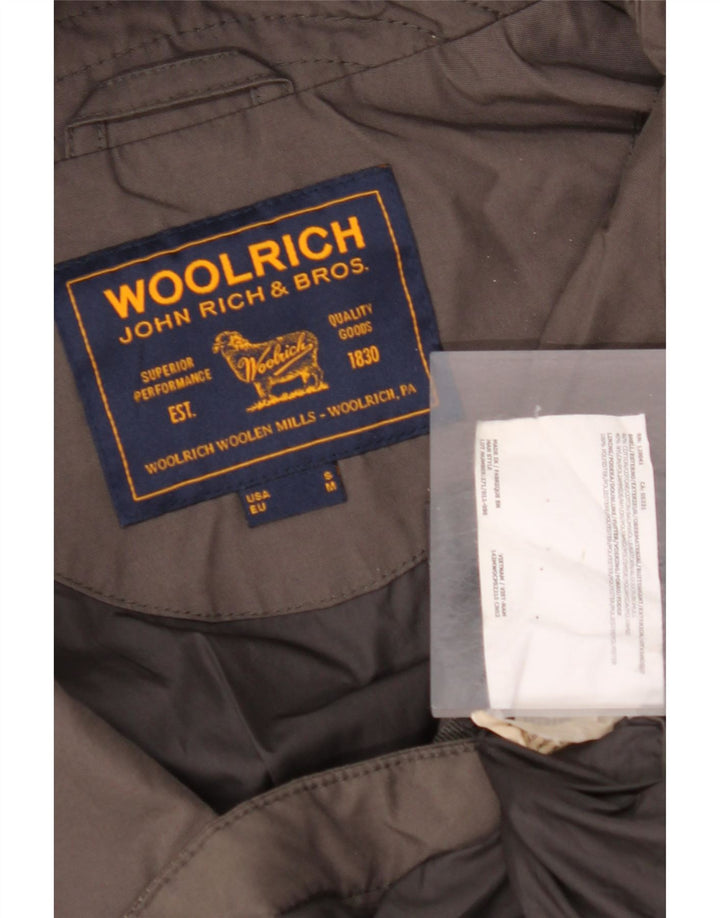 WOOLRICH Herren-Militär-Parka mit Kapuze, UK 38, mittelbraune Baumwolle