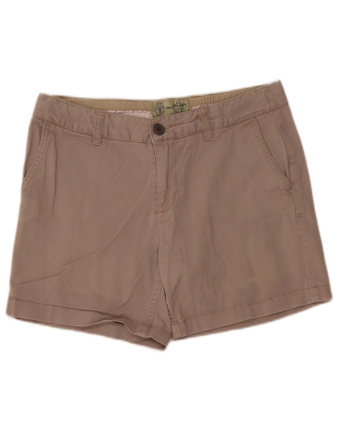 Fat Face Damen Chinoshorts UK 10 Small W30 Graue Baumwolle