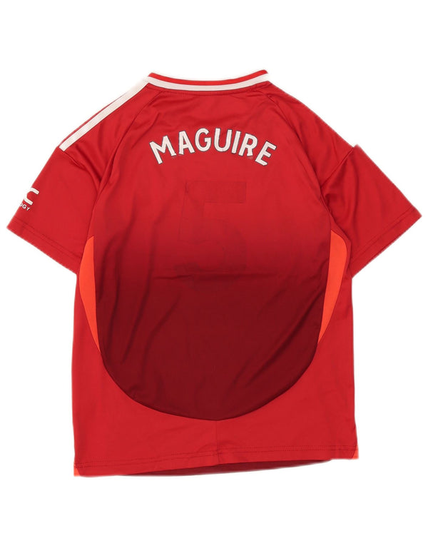 Adidas Jungen Manchester United Graphic T-Shirt Top 12–13 Jahre Rot
