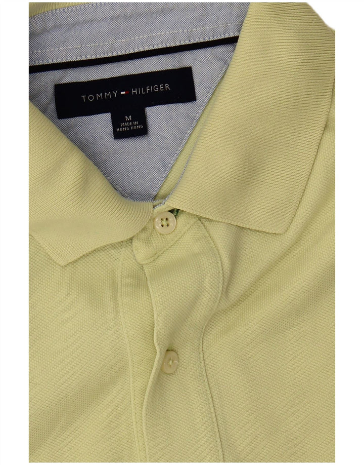 TOMMY HILFIGER Mens Polo Shirt Medium Yellow