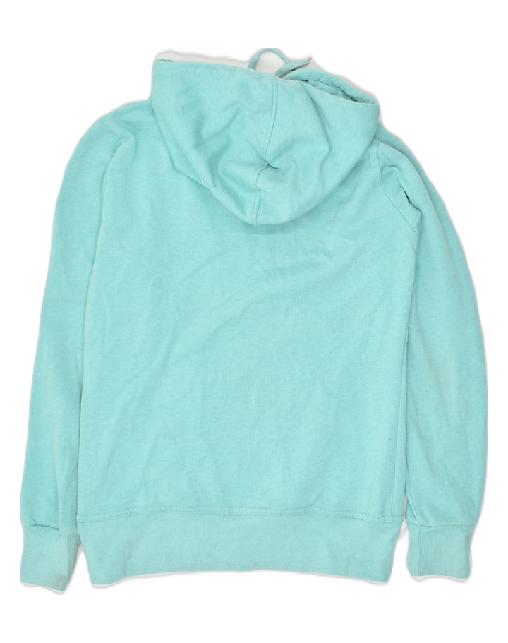 CHAMPION Womens Graphic Hoodie Jumper UK 10 Small Blue Cotton | Vintage Champion | Thrift | Second-Hand Champion | Used Clothing | Messina Hembry 