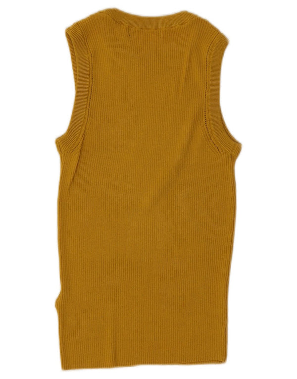 Marks & Spencer Damen Weste Top UK 10 Small Gelbe Viskose