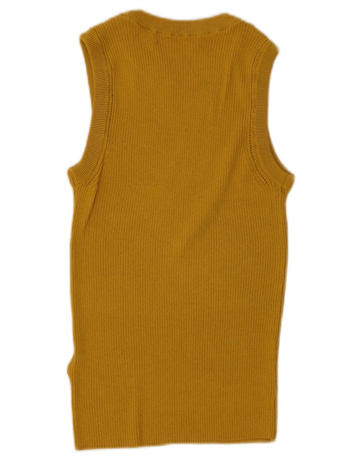Marks & Spencer Damen Weste Top UK 10 Small Gelbe Viskose