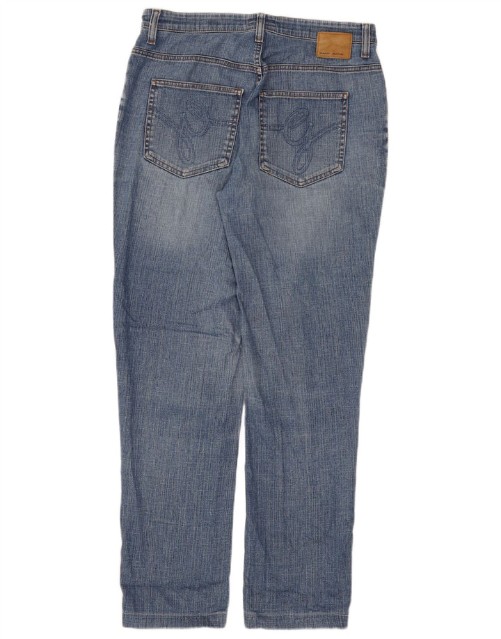 Gant Damen Straight Jeans W30 L28 Blaue Baumwolle