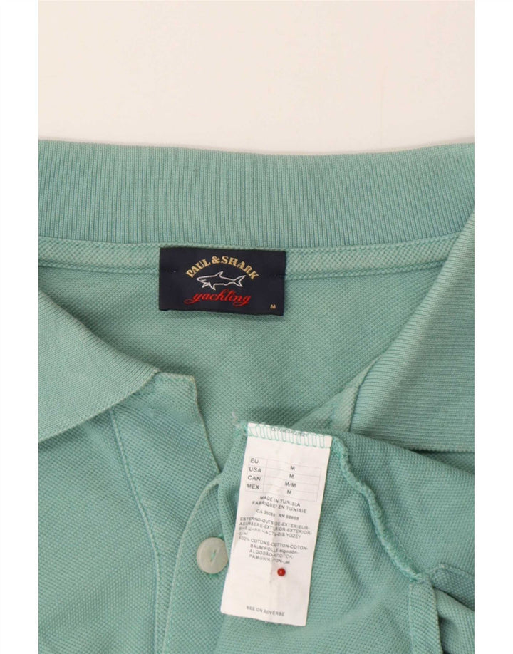 Paul & Shark Herren-Poloshirt aus mittelgrüner Baumwolle