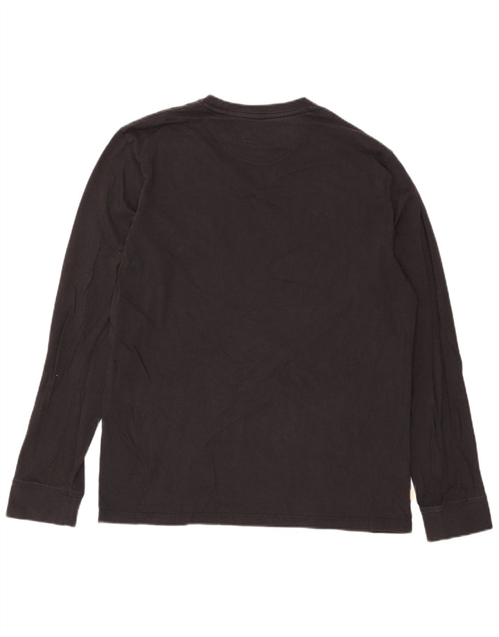 Timberland Herren Slim Fit Top Langarm Große schwarze Baumwolle