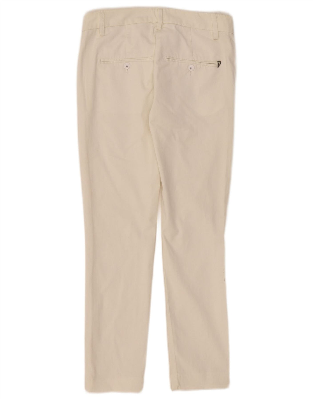 Dondup Slim Chino-Hose für Damen, W26, L27, weiße Baumwolle