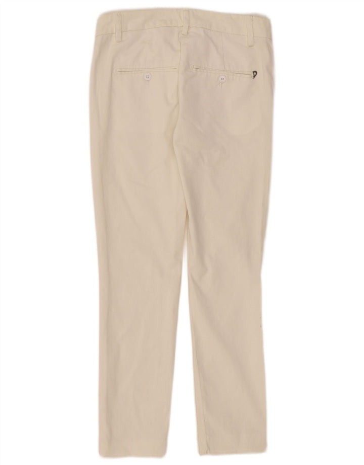 Dondup Slim Chino-Hose für Damen, W26, L27, weiße Baumwolle
