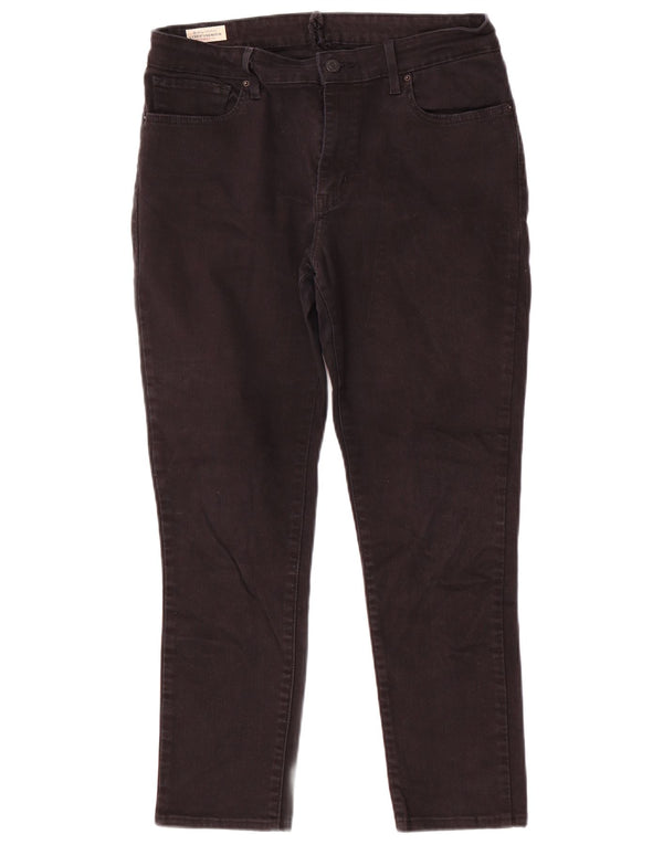 Levi's Damen Slim Jeans W32 L26 Schwarze Baumwolle