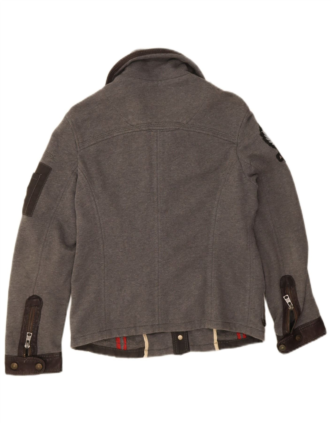 Aeronautica Militare Damen-Utility-Jacke IT 44 Mittelgrauer Farbblock