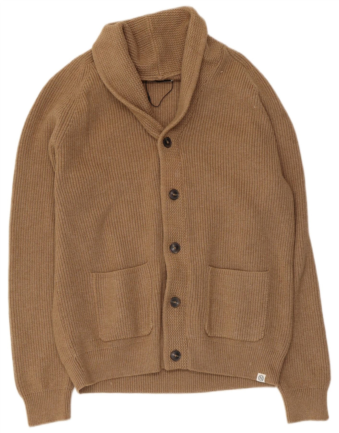 Marks & Spencer Herren-Strickjacke, groß, braun, Polyester