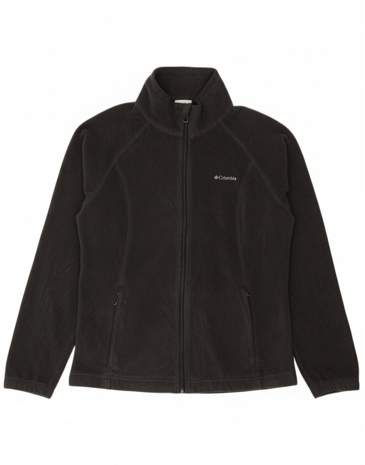 COLUMBIA Womens Fleece Jacket UK 16 Large Black Polyester