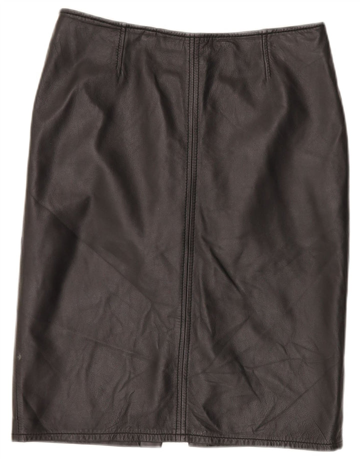 CONBIPEL Damen Niama Lederrock IT 42 Medium W32 Schwarzes Leder