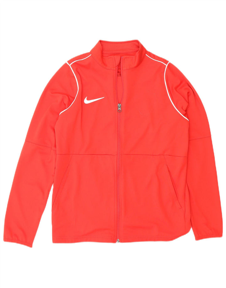 Nike Dri-Fit-Trainingsanzug-Oberteil für Jungen, 12–13 Jahre, groß, rotes Polyester