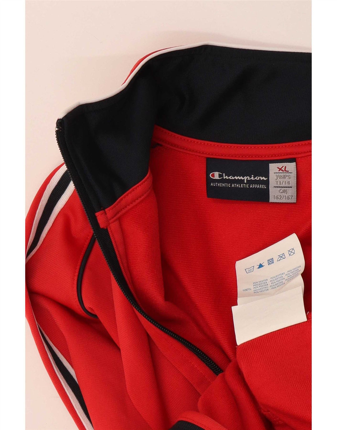 Champion Jungen-Trainingsanzug-Top-Jacke, 13–14 Jahre, XL, rotes Polyester