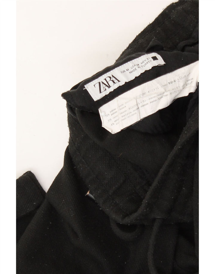 Zara Herren-Hose, mittelgroß, W31, L26, Schwarz, Polyester