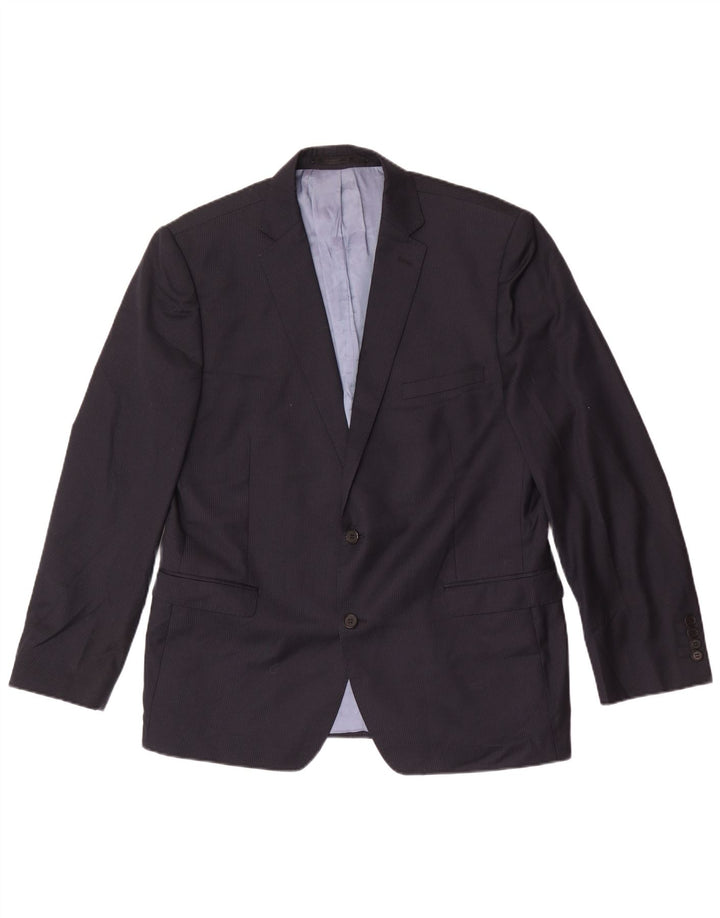 French Connection Herren-Blazer mit 2 Knöpfen, UK 44, 2XL, marineblaue Wolle