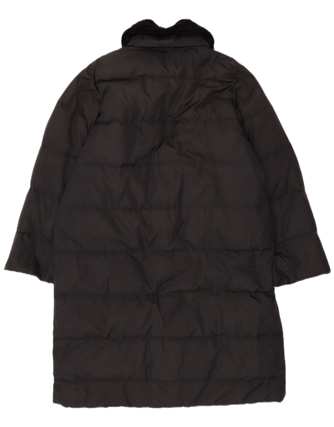 Max Mara Womens Weekend Übergroßer gepolsterter Mantel UK 12 Mittelschwarzes Polyamid