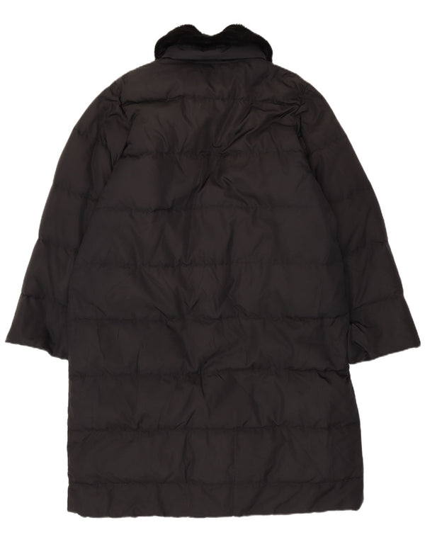 Max Mara Womens Weekend Übergroßer gepolsterter Mantel UK 12 Mittelschwarzes Polyamid