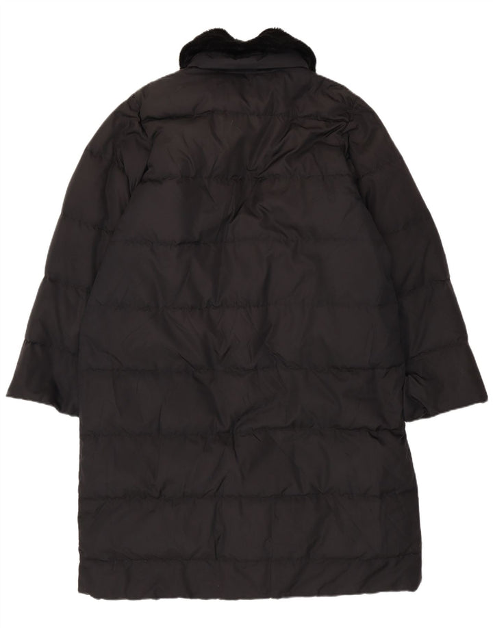 Max Mara Womens Weekend Übergroßer gepolsterter Mantel UK 12 Mittelschwarzes Polyamid