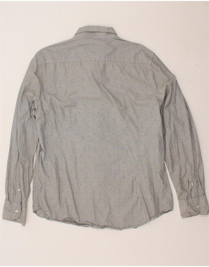 MASSIMO DUTTI Mens Shirt XL Grey Spotted Vintage Massimo Dutti and Second-Hand Massimo Dutti from Messina Hembry 