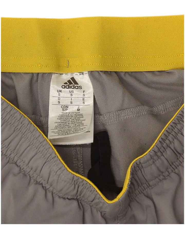 Adidas Herren-Sportshorts, klein, graues Colourblock-Polyester