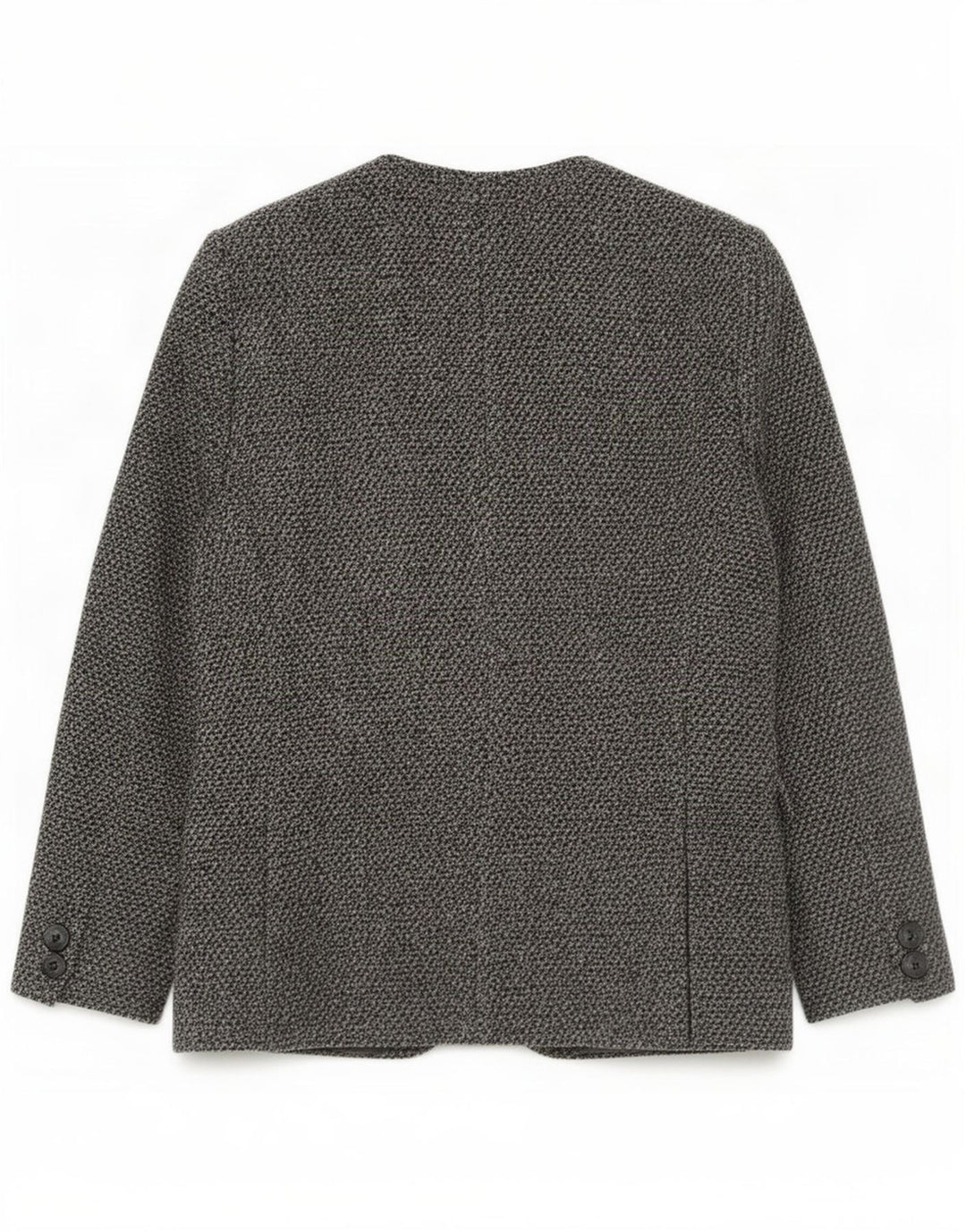 Vintage Damen 3-Knopf-Blazerjacke UK 14 Große graue Wolle