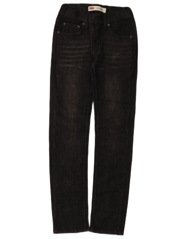 Levi's Jungen 510 Skinny Jeans 9–10 Jahre W24 L28 Schwarze Baumwolle